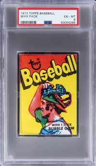 1973 Topps Baseball Sealed Pack - PSA EX-MT 6